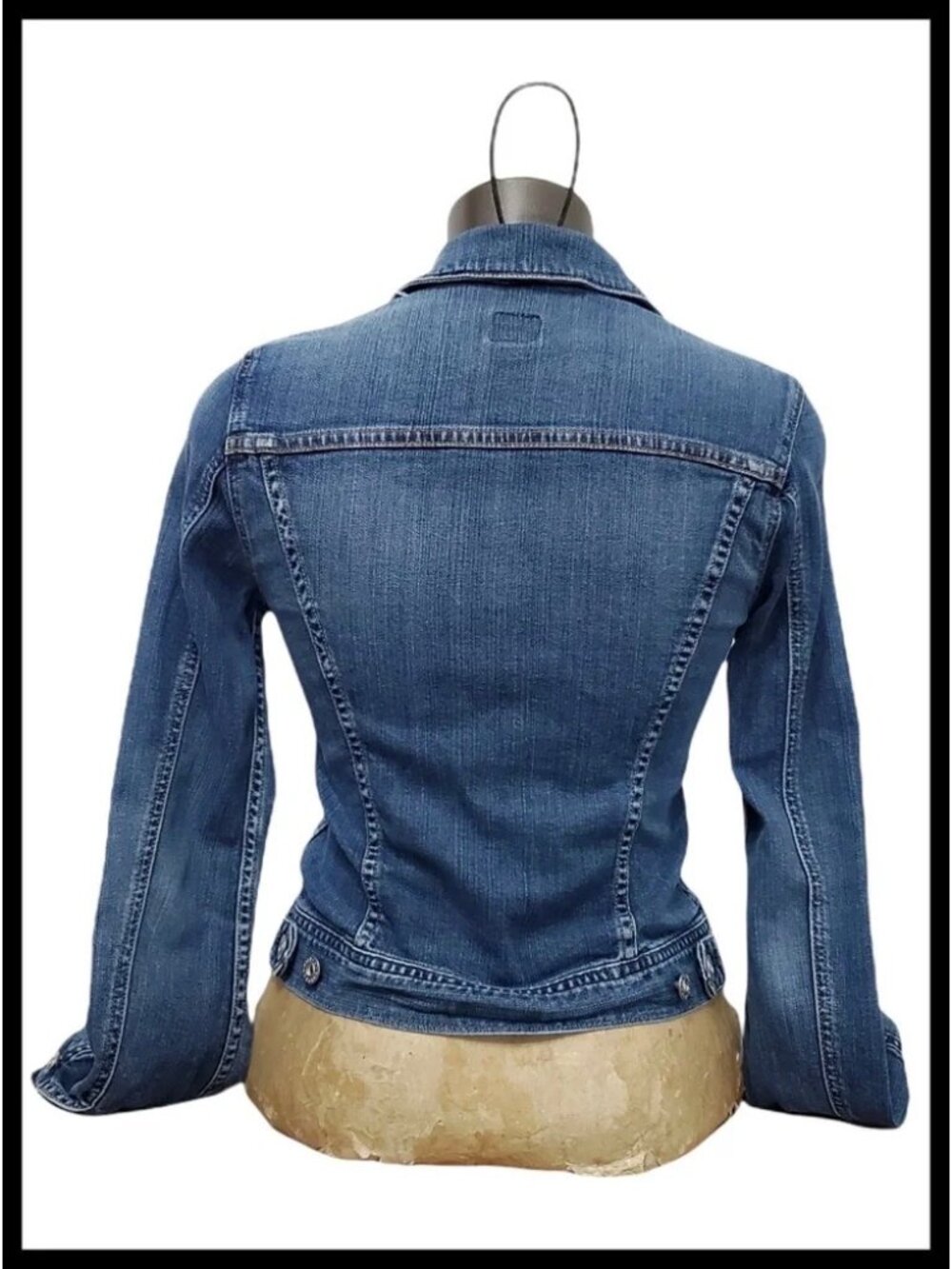 AG Adriano Goldschmied Robyn Denim Jean Jacket Trucker Flap Pocket Blue Small - Picture 5 of 5